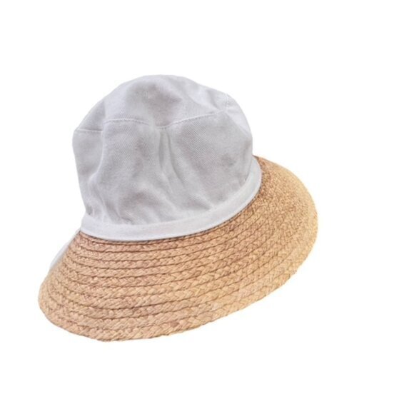 Summer Bucket Hat Natural Raffia Cotton‎ Lined Beach Travel Cruise Garden Farm - Picture 7 of 10